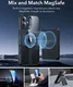 ESR Boost Flickstand Apple iPhone 16 Plus Hoesje MagSafe Transparant Zwart afbeelding 4