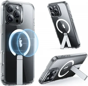 ESR Boost Flickstand Apple iPhone 16 Pro Hoesje MagSafe Transparant