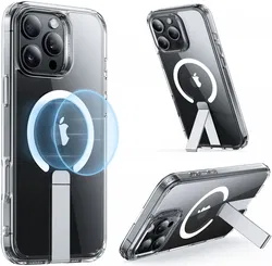 ESR Boost Flickstand Apple iPhone 16 Pro Hoesje MagSafe Transparant afbeelding