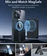 ESR Boost Flickstand Apple iPhone 16 Pro Hoesje MagSafe Transparant Zwart afbeelding 3