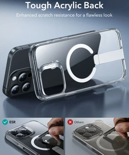 ESR Boost Flickstand Apple iPhone 16 Pro Max Hoesje MagSafe Transparant afbeelding 5