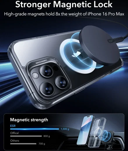 ESR Boost Flickstand Apple iPhone 16 Pro Max Hoesje MagSafe Transparant afbeelding 7