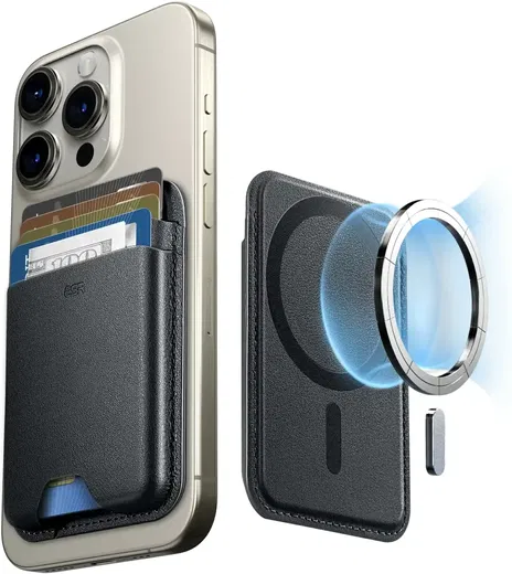 ESR Classic Geo Wallet MagSafe Pasjeshouder met Zoek Mijn-Functie Zwart afbeelding 10