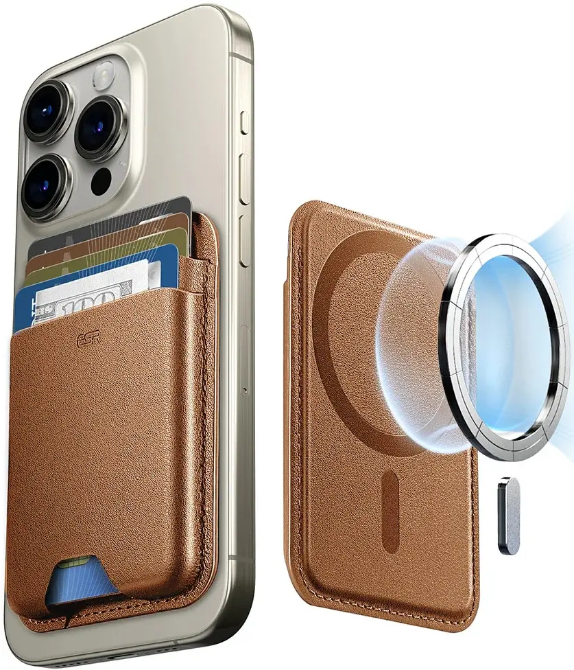 ESR HaloLock Wallet Boost MagSafe Kaarthouder Bruin afbeelding 1