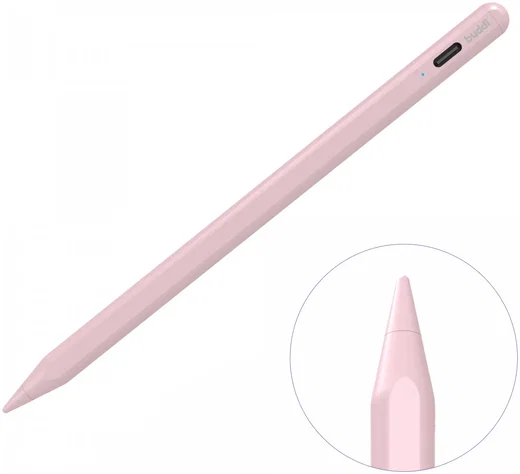 Buddi Flow Universele Actieve Stylus Pen met USB-C Poort Roze afbeelding 1