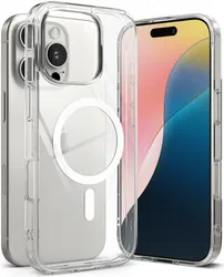 Ringke Fusion iPhone 16 Pro Max Hoesje MagSafe Back Cover Transparant afbeelding