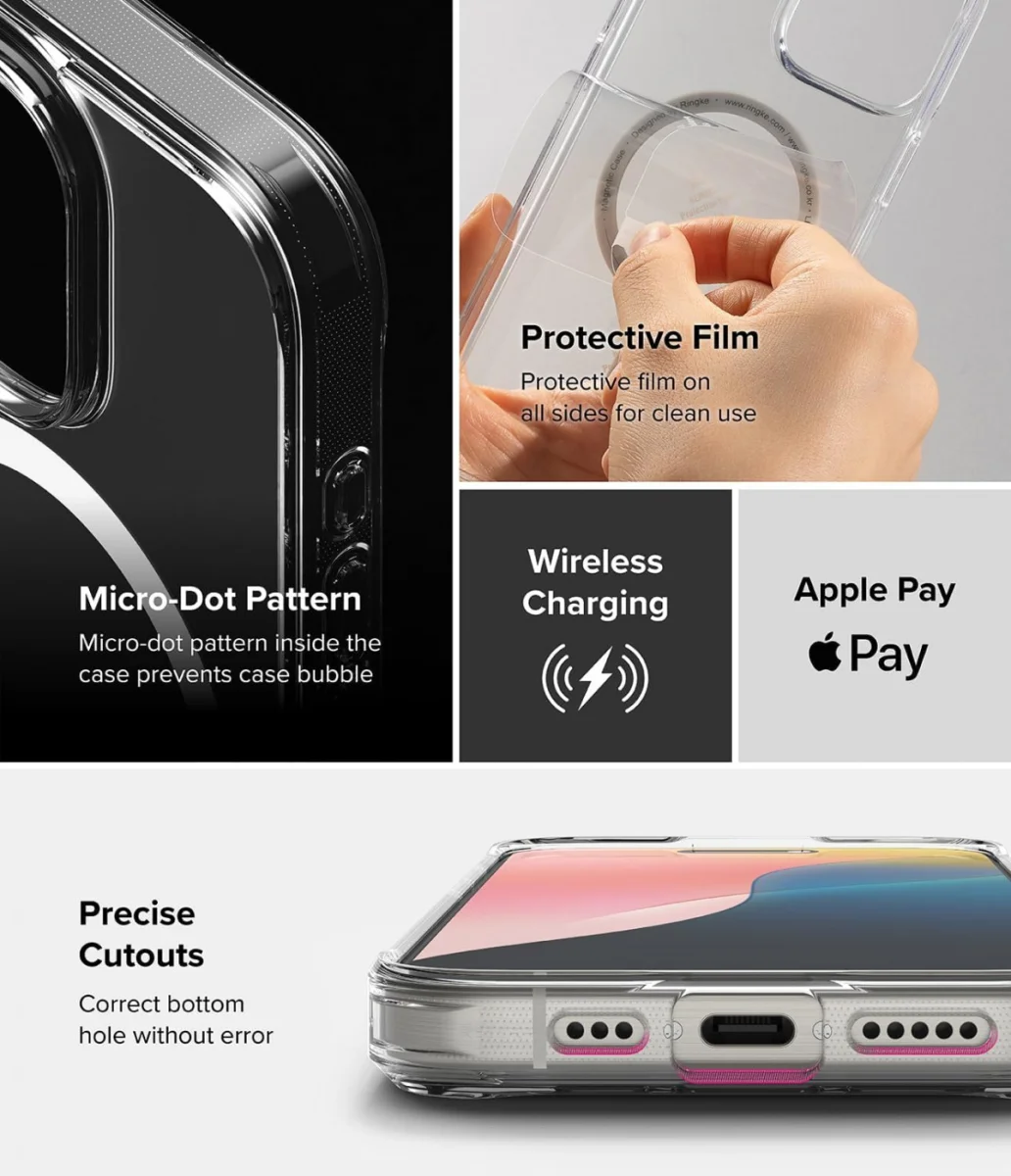 Ringke Fusion iPhone 16 Pro Max Hoesje MagSafe Back Cover Matte Transparant afbeelding 6