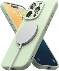 Ringke Silicone Apple iPhone 16 Pro Max Hoesje MagSafe Back Cover Mint Groen afbeelding