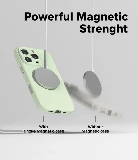 Ringke Silicone Apple iPhone 16 Pro Max Hoesje MagSafe Back Cover Mint Groen afbeelding 4