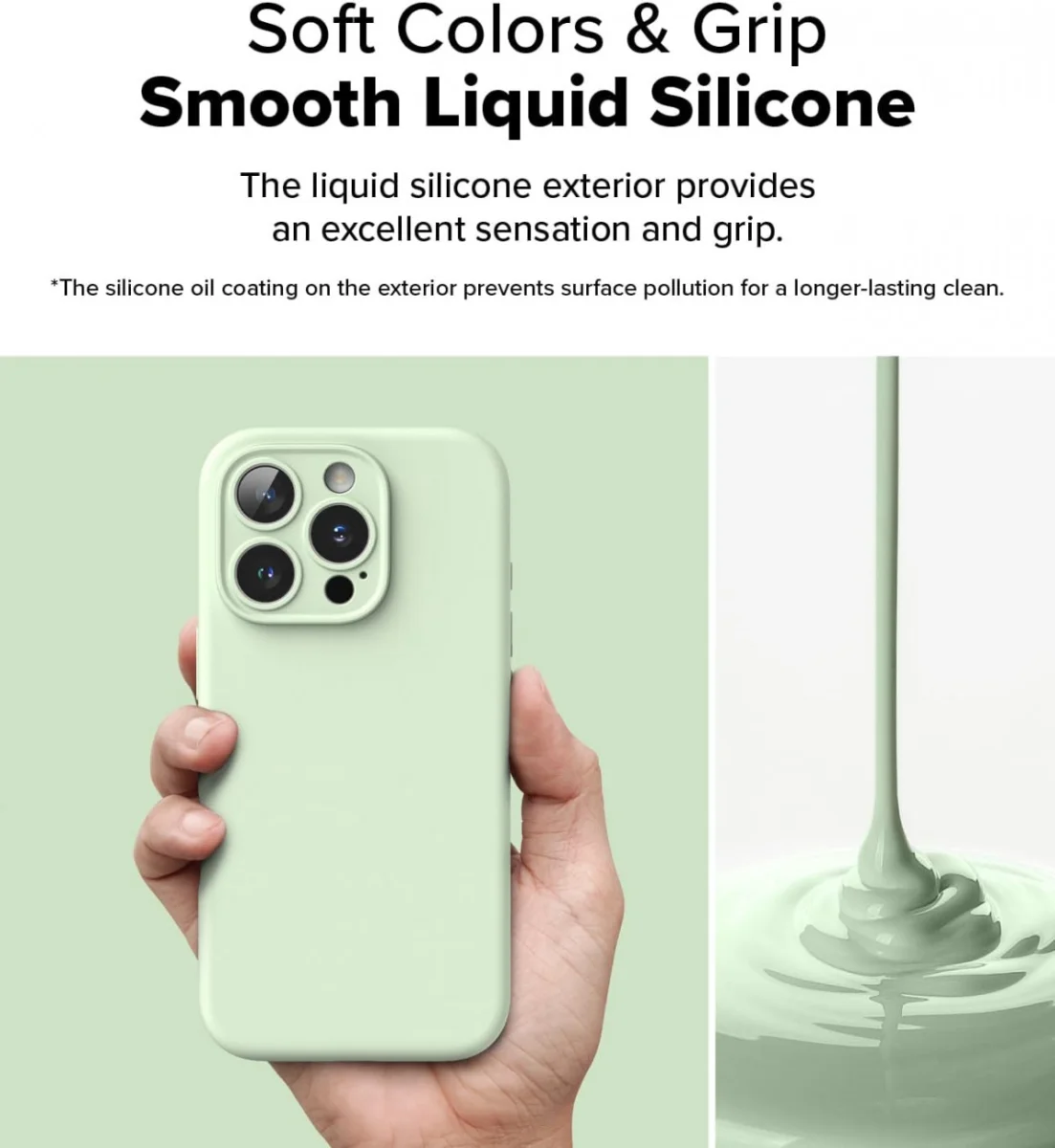 Ringke Silicone Apple iPhone 16 Pro Max Hoesje MagSafe Back Cover Mint Groen afbeelding 7