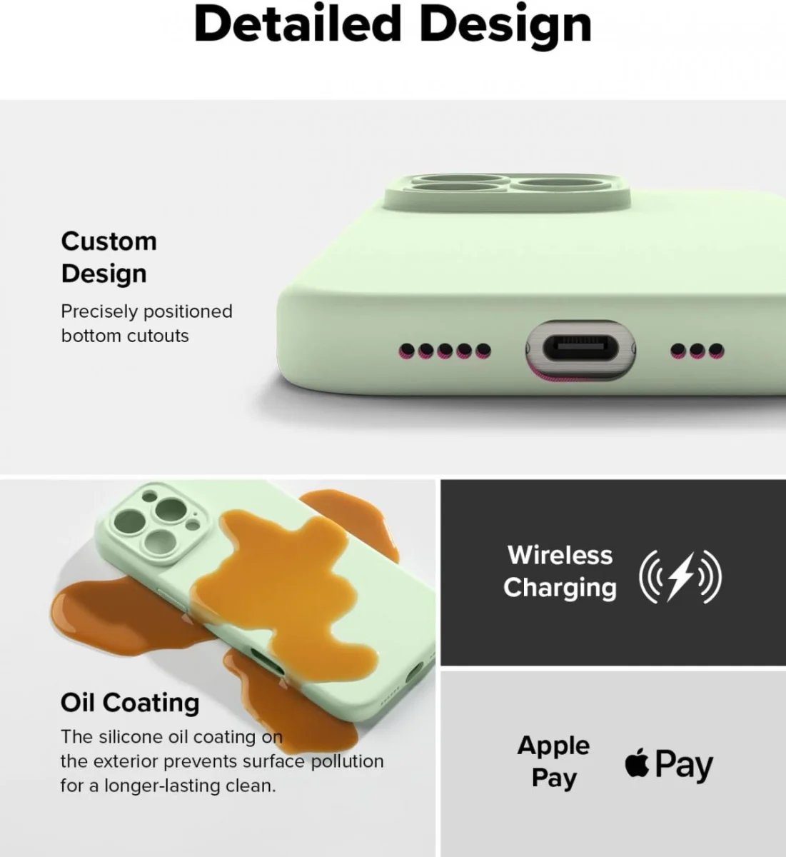 Ringke Silicone Apple iPhone 16 Pro Max Hoesje MagSafe Back Cover Mint Groen afbeelding 8