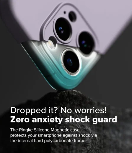 Ringke Silicone Apple iPhone 16 Pro Max Hoesje MagSafe Back Cover Paars afbeelding 5