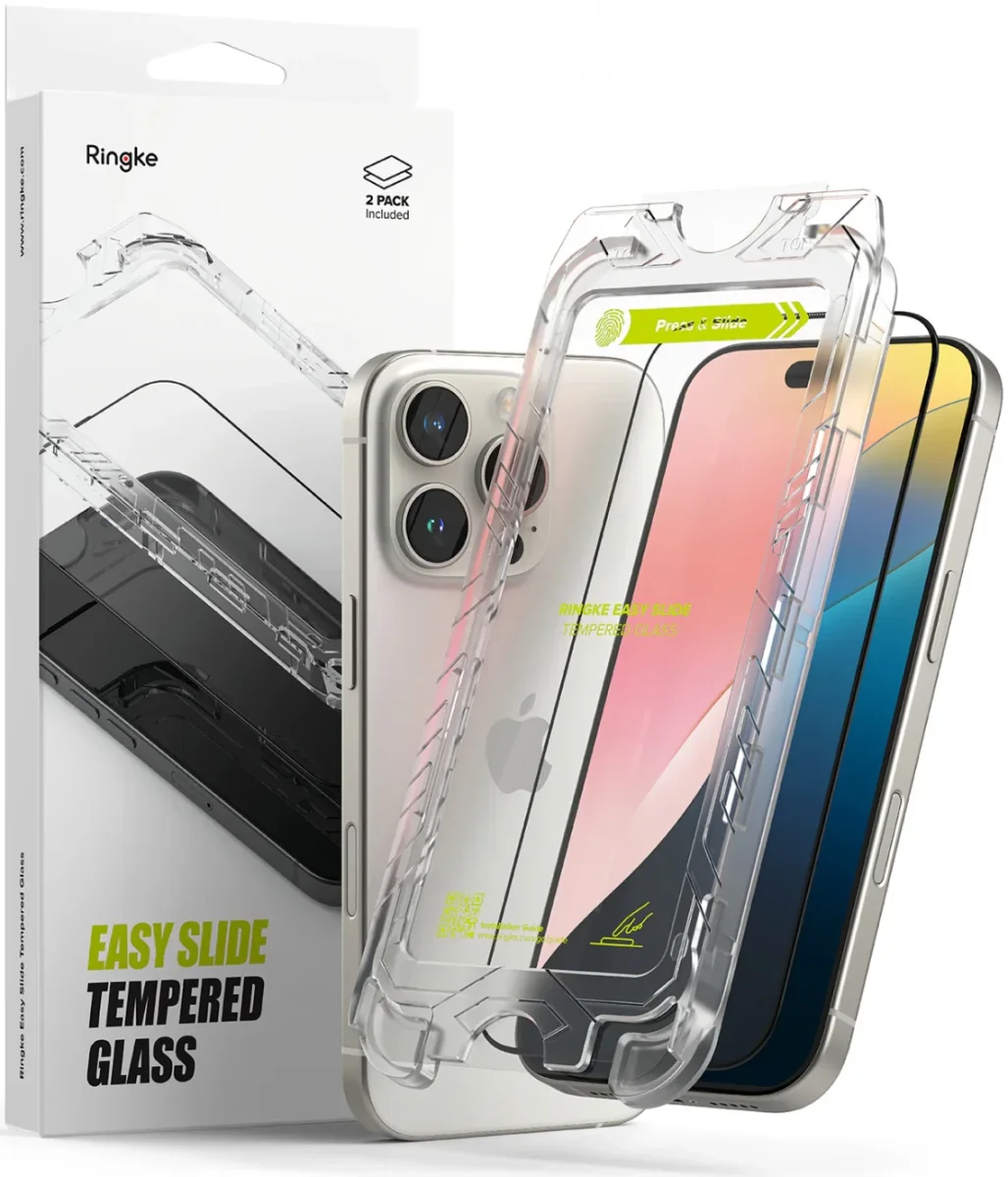 Ringke Easy Slide Apple iPhone 16 Pro Max Screen Protector met Jig 2-Pack afbeelding 1
