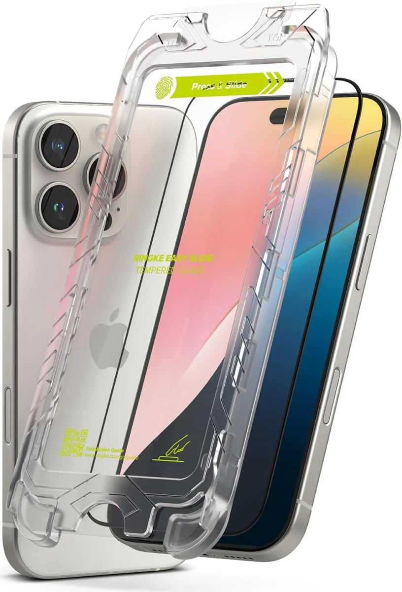 Ringke Easy Slide Apple iPhone 16 Pro Max Screen Protector met Jig 2-Pack afbeelding 2