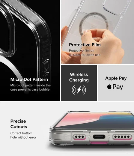 Ringke Fusion Apple iPhone 16 Pro Hoesje MagSafe Transparant afbeelding 6