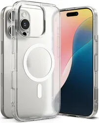 Ringke Fusion Apple iPhone 16 Pro Hoesje MagSafe Matte Transparant afbeelding