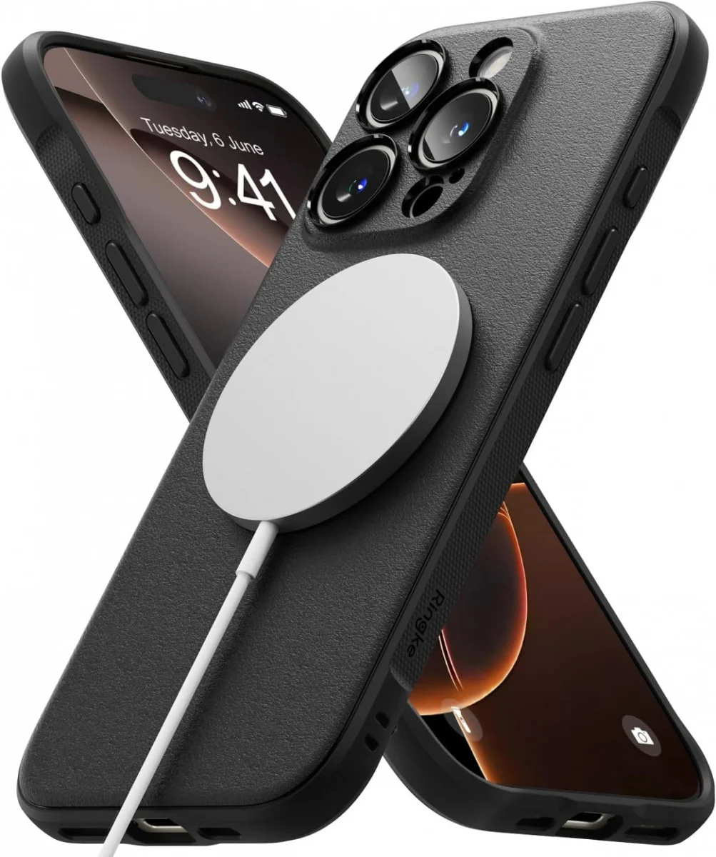 Ringke Onyx Magnetic Apple iPhone 16 Pro Hoesje MagSafe Zwart afbeelding 2