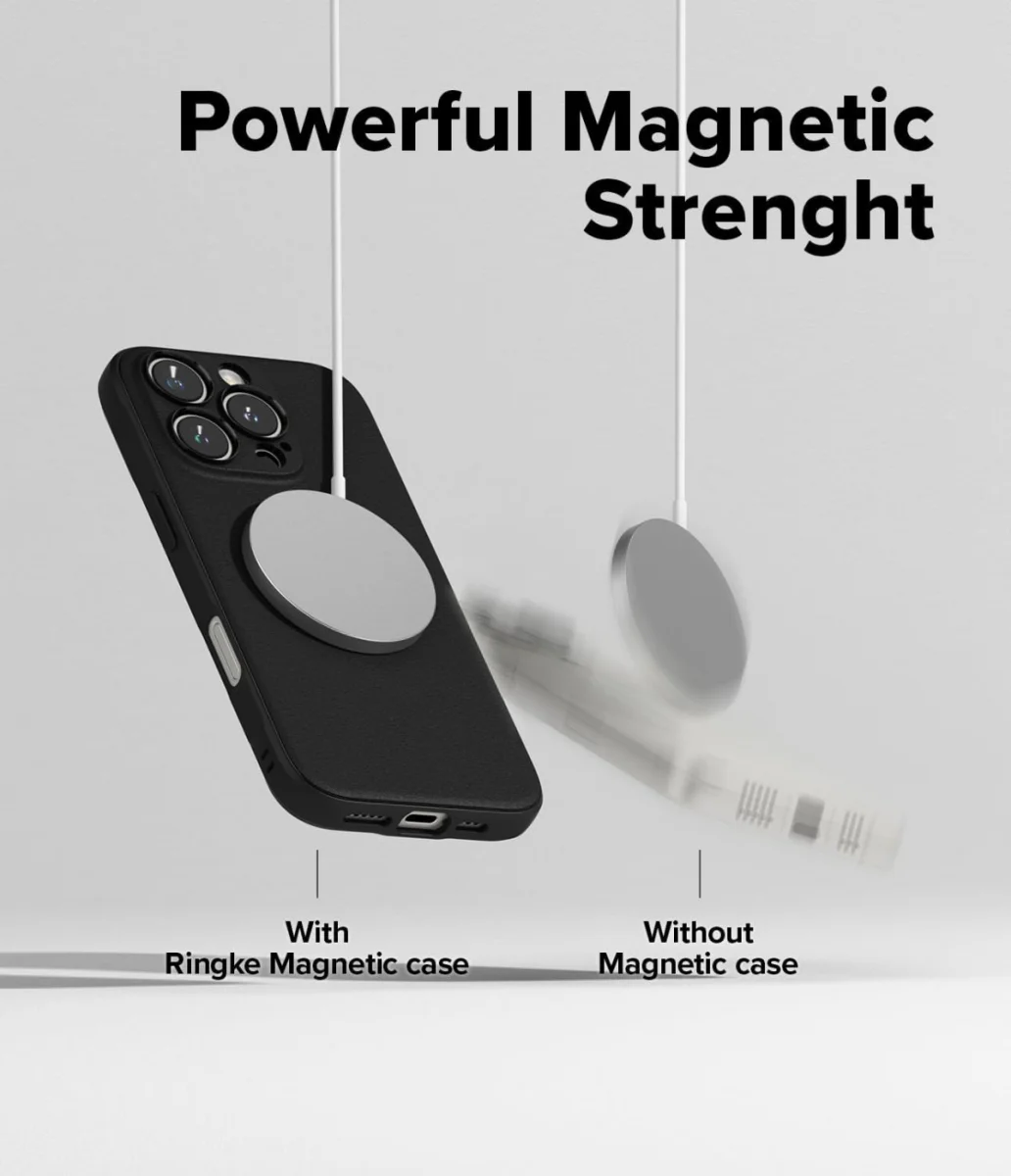 Ringke Onyx Magnetic Apple iPhone 16 Pro Hoesje MagSafe Zwart afbeelding 4