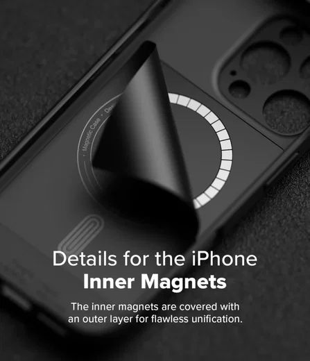 Ringke Onyx Magnetic Apple iPhone 16 Pro Hoesje MagSafe Zwart afbeelding 9