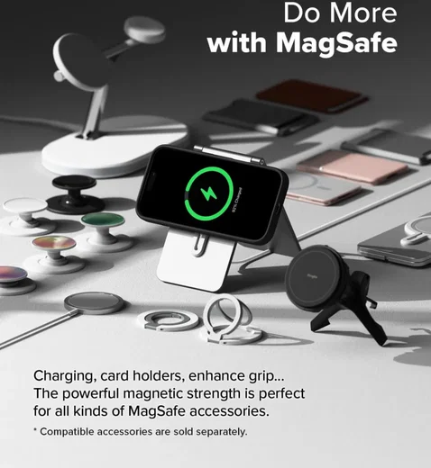 Ringke Silicone Apple iPhone 16 Pro Hoesje MagSafe Back Cover Zwart afbeelding 6