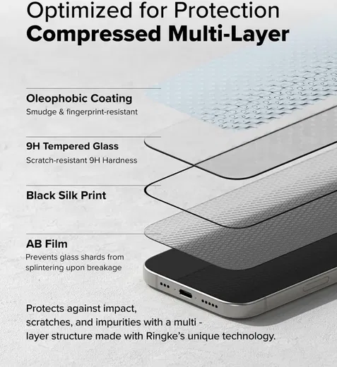 Ringke Easy Slide Apple iPhone 16 Pro Screen Protector met Jig 2-Pack afbeelding 11