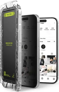 Ringke Easy Slide Privacy Apple iPhone 16 Pro Screen Protector Jig 2-Pack