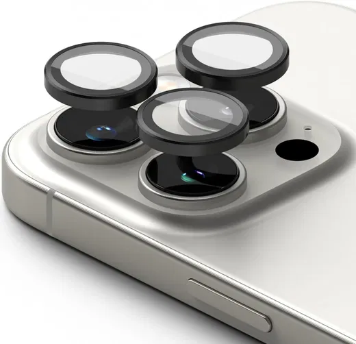 Ringke Frame Glass Apple iPhone 16 Pro / 16 Pro Max Camera Protector Zwart afbeelding 1