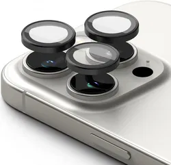 Ringke Frame Glass Apple iPhone 16 Pro / 16 Pro Max Camera Protector Zwart afbeelding