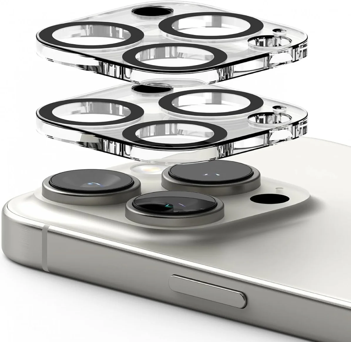 Ringke Full Cover Glass iPhone 16 Pro / Pro Max Camera Protector Glas (2-Pack) afbeelding 2