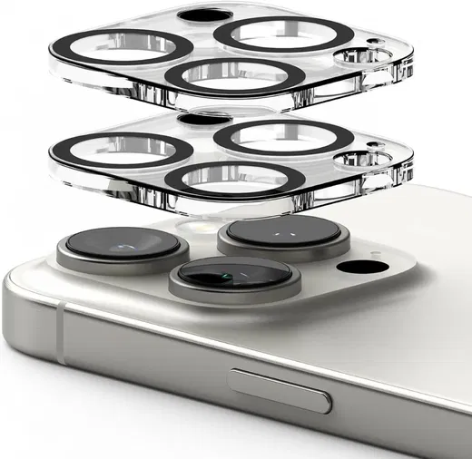 Ringke Full Cover Glass iPhone 16 Pro / Pro Max Camera Protector Glas (2-Pack) afbeelding 2