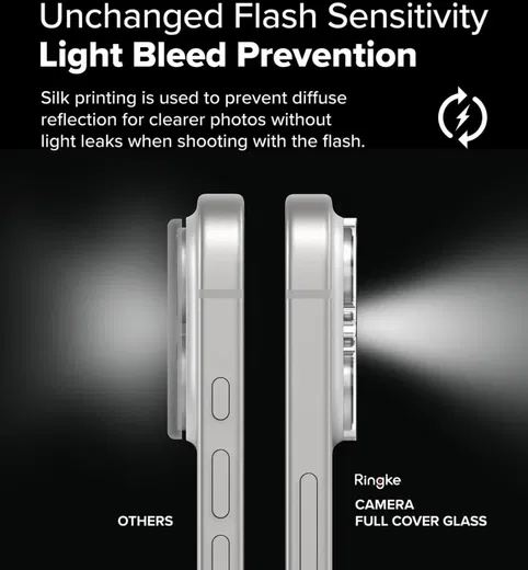 Ringke Full Cover Glass iPhone 16 Pro / Pro Max Camera Protector Glas (2-Pack) afbeelding 4