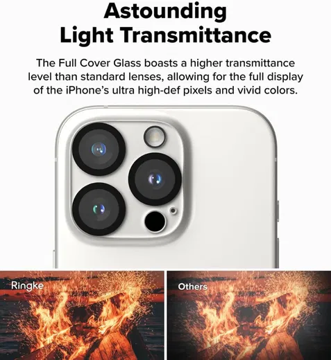 Ringke Full Cover Glass iPhone 16 Pro / Pro Max Camera Protector Glas (2-Pack) afbeelding 9