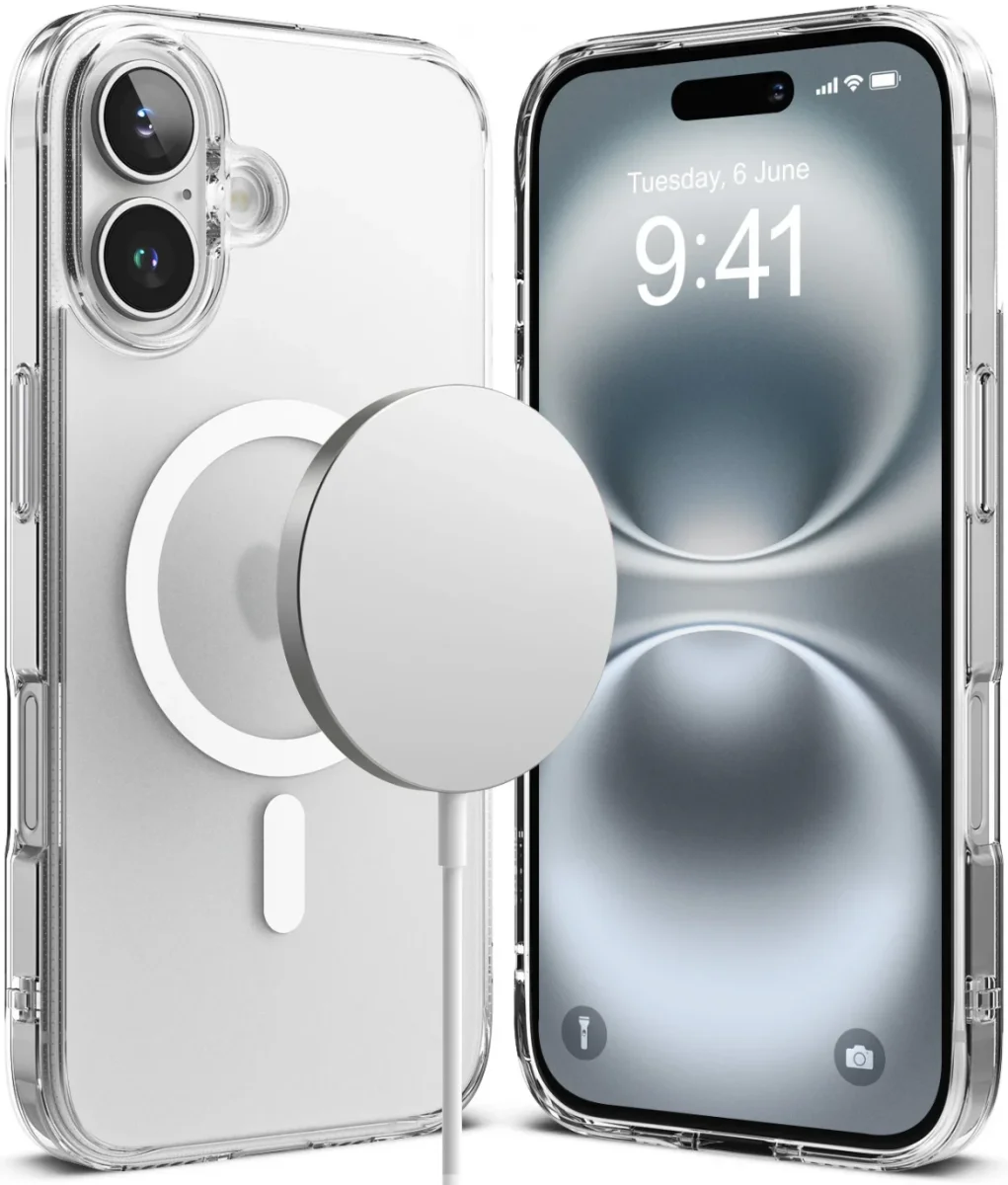 Ringke Fusion Apple iPhone 16 Plus Hoesje MagSafe Matte Transparant afbeelding 2