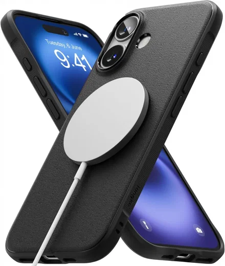 Ringke Onyx Magnetic iPhone 16 Plus Hoesje MagSafe Back Cover Zwart afbeelding 2