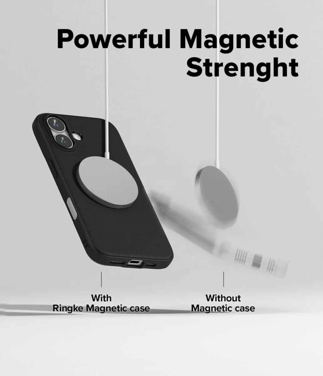 Ringke Onyx Magnetic iPhone 16 Plus Hoesje MagSafe Back Cover Zwart afbeelding 5