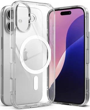 Ringke Fusion Magnetic iPhone 16 Hoesje MagSafe Back Cover Transparant
