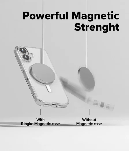 Ringke Fusion Magnetic iPhone 16 Hoesje MagSafe Back Cover Transparant afbeelding 5