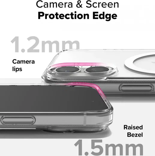 Ringke Fusion Magnetic iPhone 16 Hoesje MagSafe Back Cover Matte Transparant afbeelding 8