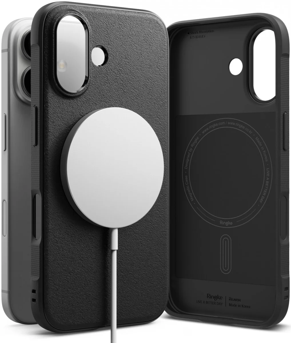 Ringke Onyx Magnetic iPhone 16 Hoesje MagSafe Back Cover Zwart afbeelding 1