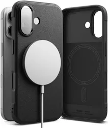 Ringke Onyx Magnetic iPhone 16 Hoesje MagSafe Back Cover Zwart afbeelding