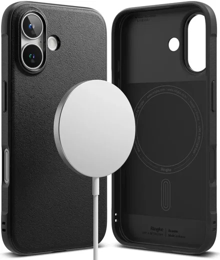 Ringke Onyx Magnetic iPhone 16 Hoesje MagSafe Back Cover Zwart afbeelding 11