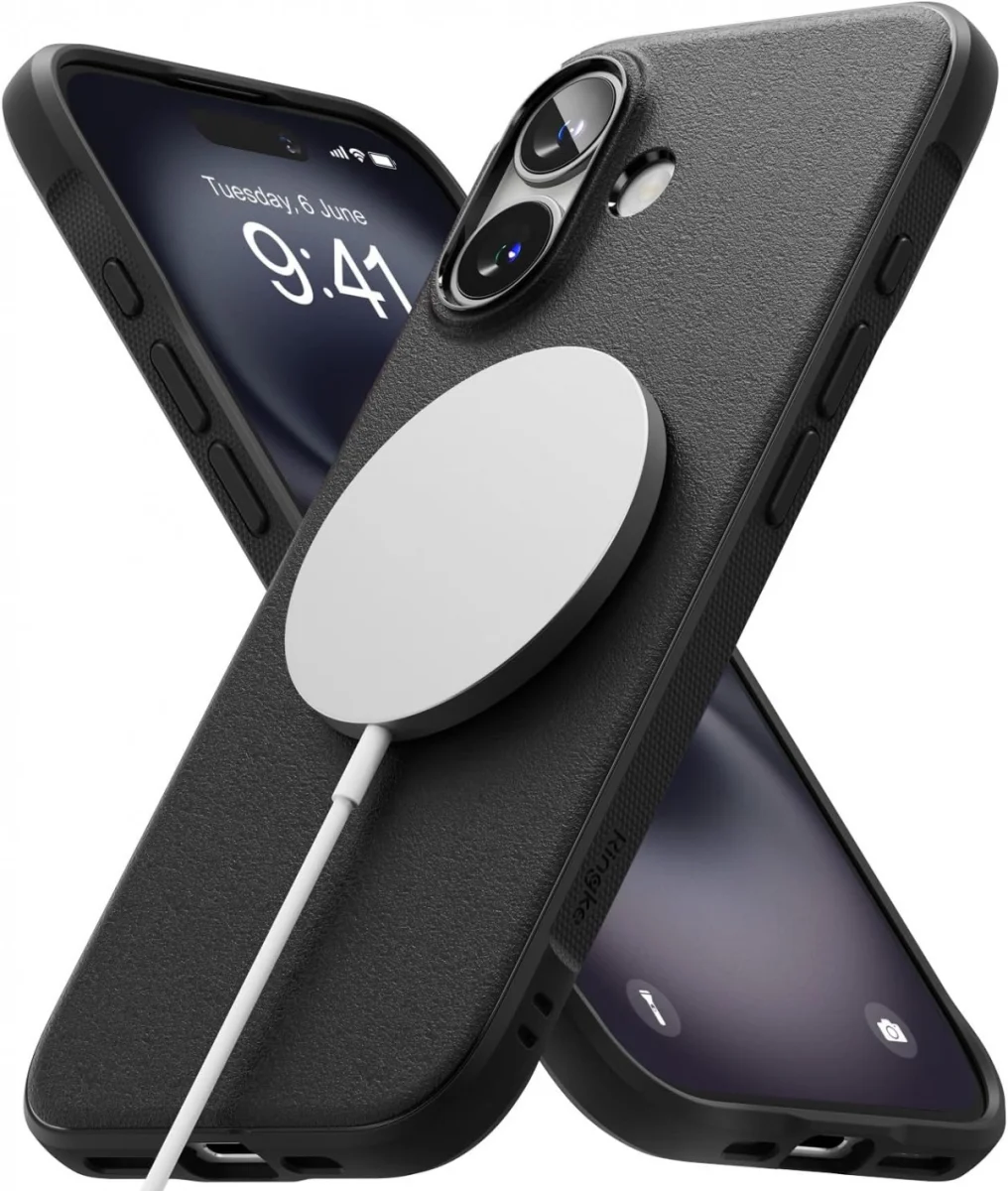 Ringke Onyx Magnetic iPhone 16 Hoesje MagSafe Back Cover Zwart afbeelding 2