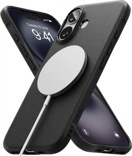 Ringke Onyx Magnetic iPhone 16 Hoesje MagSafe Back Cover Zwart afbeelding 2