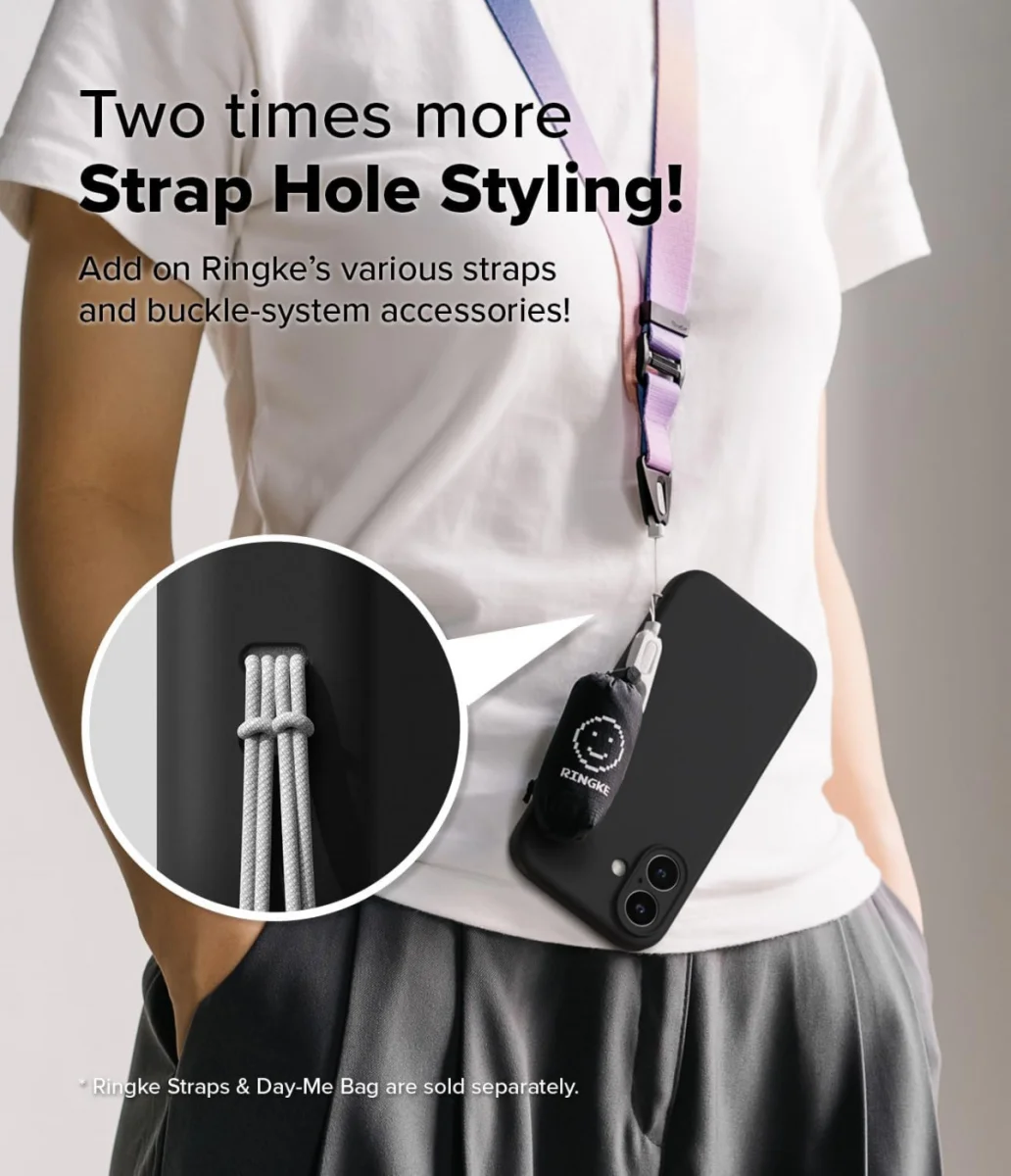 Ringke Silicone Apple iPhone 16 Hoesje MagSafe Back Cover Zwart afbeelding 6
