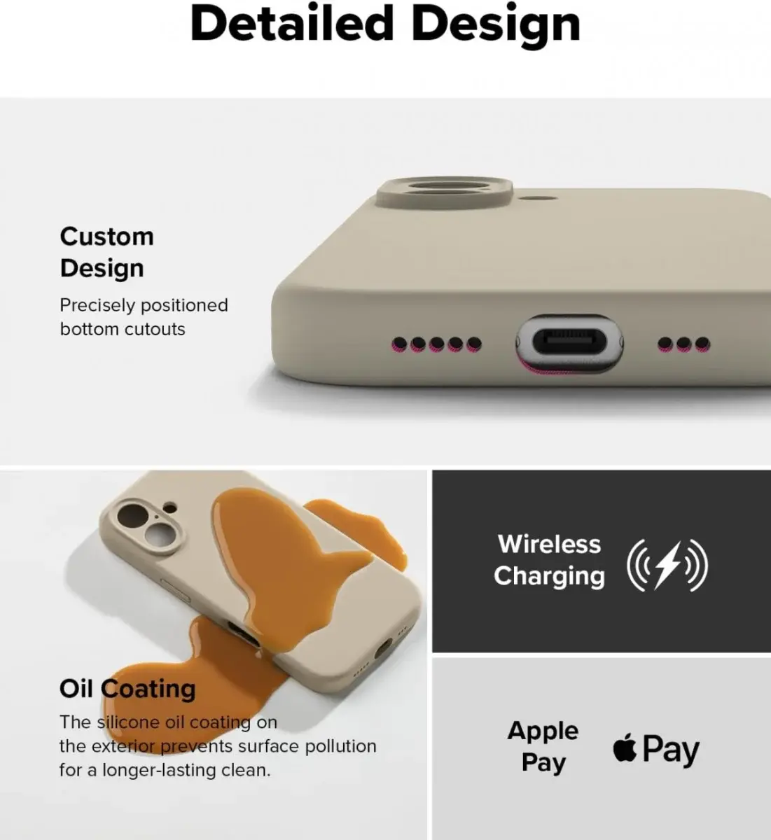 Ringke Silicone Apple iPhone 16 Hoesje MagSafe Back Cover Beige afbeelding 6