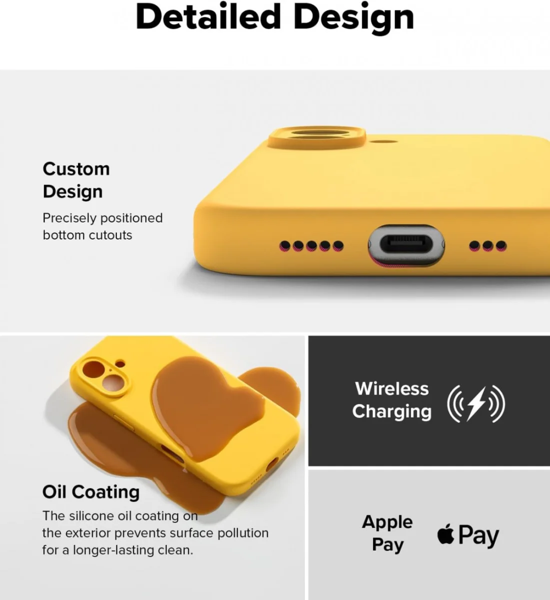 Ringke Silicone Apple iPhone 16 Hoesje MagSafe Back Cover Geel afbeelding 8