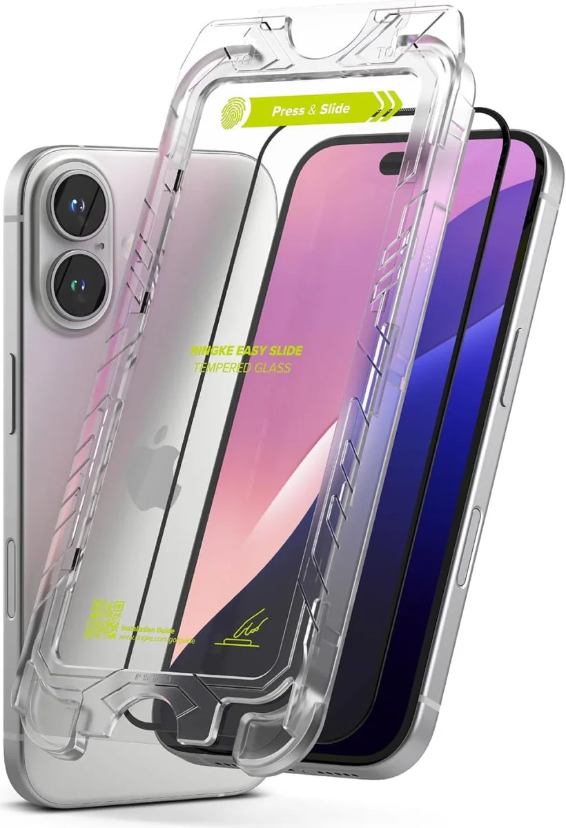 Ringke Easy Slide Apple iPhone 16 / 15 Screen Protector met Jig 2-Pack afbeelding 2