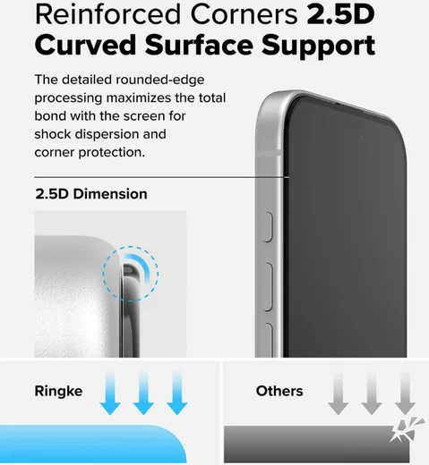 Ringke Easy Slide Apple iPhone 16 / 15 Screen Protector met Jig 2-Pack afbeelding 7