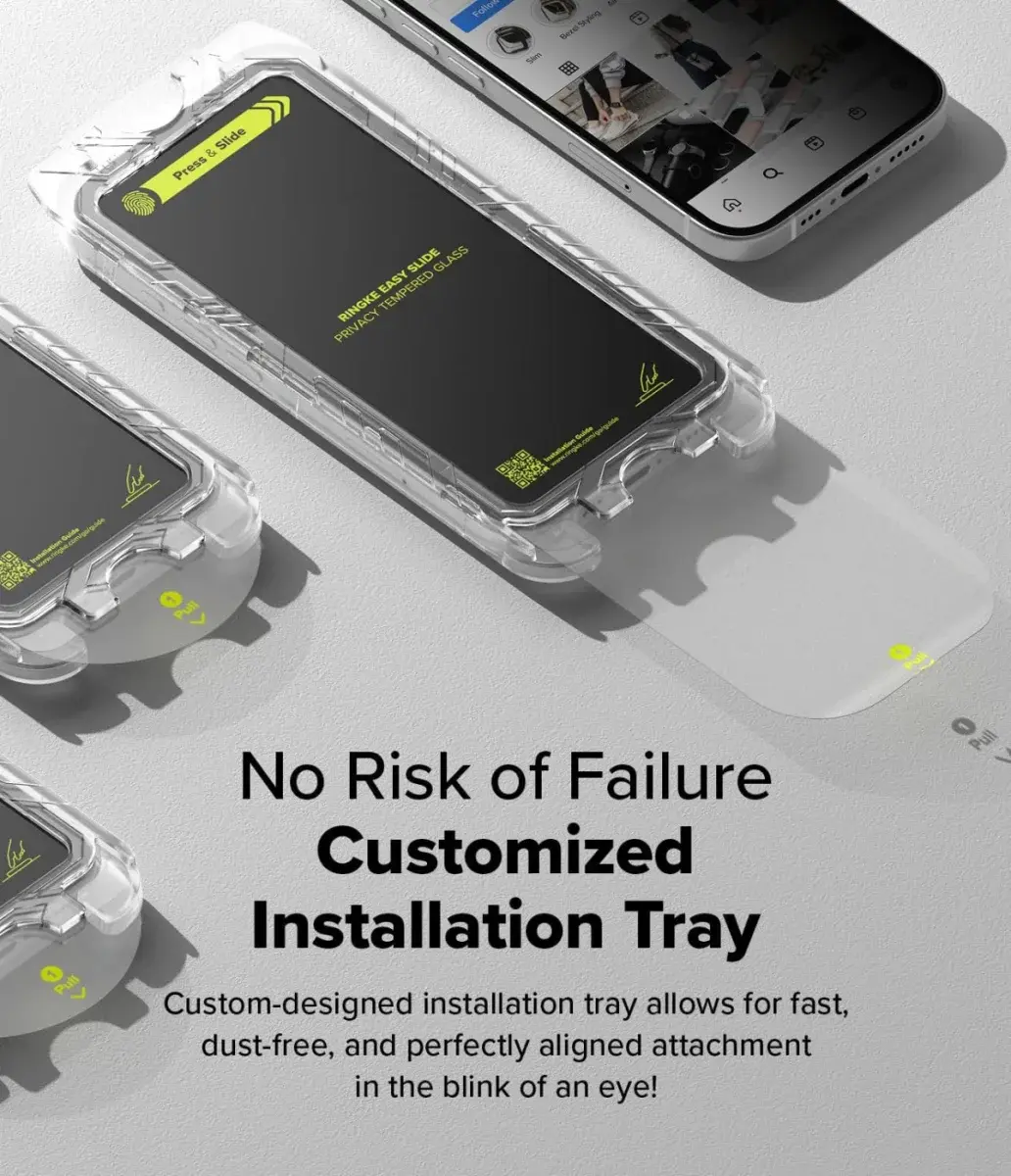Ringke Easy Slide Privacy Apple iPhone 16 / 15 Screen Protector Jig 2-Pack afbeelding 5