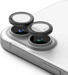 Ringke Frame Glass Apple iPhone 16 / 16 Plus Camera Protector Zwart afbeelding